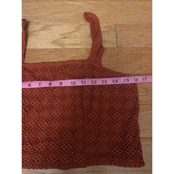 Love to be Spoiled women's rust short cropped casual tank top size XL - Picture 7 of 8